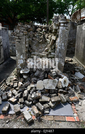 St Louis no 2 cemetery graveyard new orleans dead above ground burial catholic crypt grave graves graveyard destroyed RM USA Stock Photo