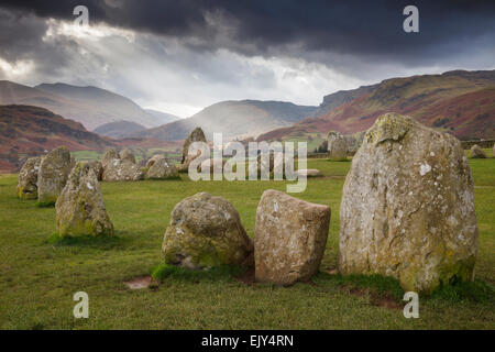 Castlerigg stone circle in the Lake District National Park. Stock Photo