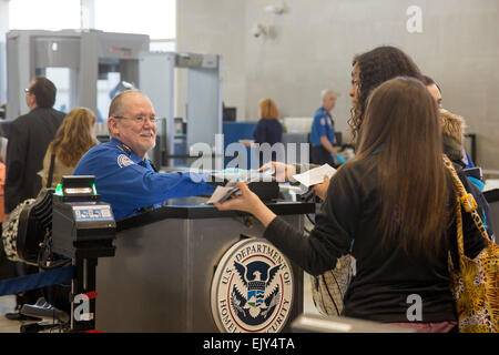 Romulus, Michigan, USA. Transportation Security Administration (TSA ...