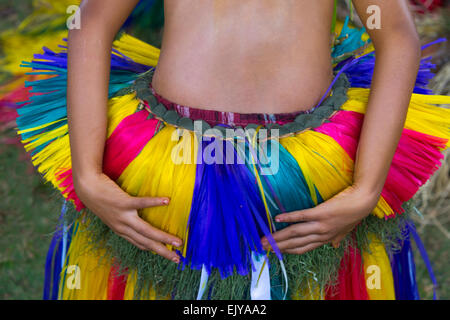 Yapese girl in grass skirt standing by a tree, Yap Island, Federated States  of Micronesia Stock Photo - Alamy