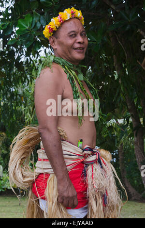 Yapese man in traditional clothing at Yap Day Festival, Yap Island ...
