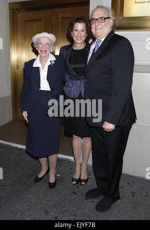 Opening night of 'You Can't Take It With You' held at the Longacre Theatre - Arrivals Featuring: Anne Kaufman Schneider,Catherine Hart,Christopher Hart Where: New York City, New York, United States When: 28 Sep 2014 Stock Photo