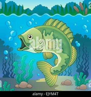 Good Fish Topic Freshwater fish topic image 4 - picture illustration Stock Photo - Alamy