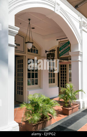 Raffles Hotel Courtyard Singapore Stock Photo