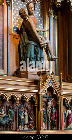 Interior of Notre Dame of Strasbourg Cathedral, France