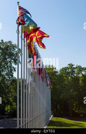 Exterior and grounds of the Council of Europe headquarters in Strasbourg, France Stock Photo