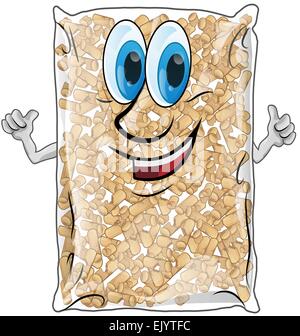 pellet bag isolated on white background Stock Vector