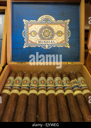 Hand rolled boxed cigars, Ybor City, Tampa, Florida, USA Stock Photo