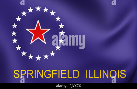 Flag of Springfield, USA. Close Up. Stock Photo