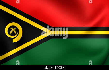 Flag of Vanuatu. Close Up. Stock Photo