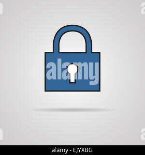 padlock isolated against a grey background Stock Photo