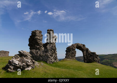 The ruins of Castell Dinas Bran above Llangollen in north Wales Stock Photo