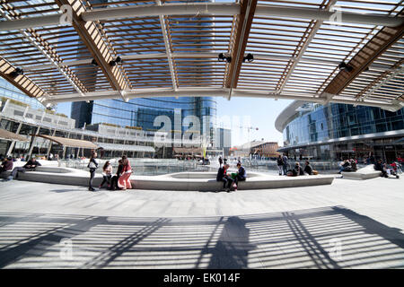 Piazza Gae Aulenti New Porta Garibaldi Milano, Italy Stock Photo