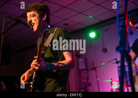 Welsh rock band SWNAMI  performing at Aberystwyth University students union, Wales UK Stock Photo