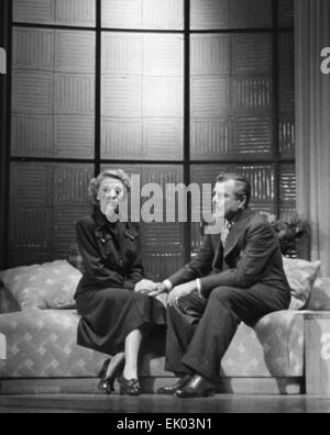 GERTRUDE LAWRENCE (1898-1952) English actress in the 1941 Broadway musical-comedy 'Lady in the Dark' at the Alvin Theatre Stock Photo