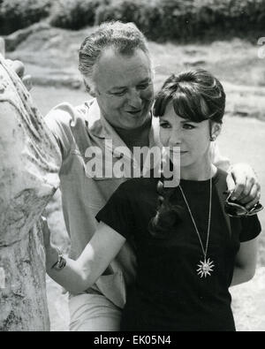 CLAIRE BLOOM English actress in Rome with then husband Rod Steiger about 1965. Photo Vittoriano Rastelli/Interfoto Stock Photo