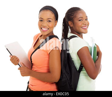 portrait of beautiful young afro American college students Stock Photo