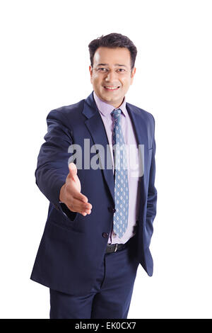 1 indian Businessman Shaking Hand Stock Photo