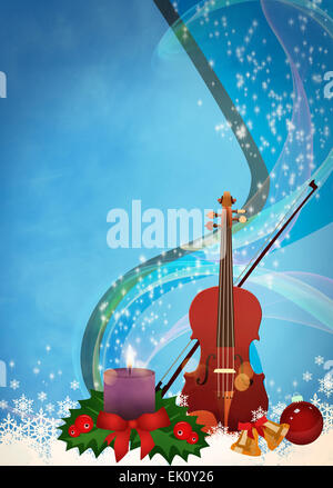 Advent or christmas music concenrt advert poster or flyer background with empty space Stock Photo