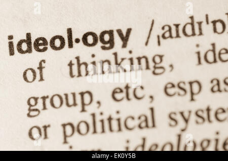 Definition of word ideology in dictionary Stock Photo