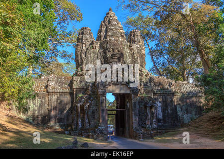 Gate to Angkor Thom Temple, Angkor Wat, Cambodia Stock Photo