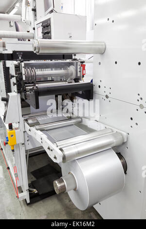 detail of roll printing machine Stock Photo