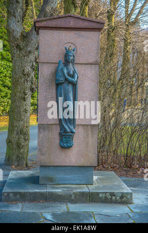 Statue in Bergenhus Fotress in Bergen, Norway Stock Photo