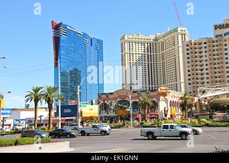 LAS VEGAS, NEVADA, USA - OCTOBER 21, 2013 : City landscape in Las Vegas, Nevada. 40 million tourists visited Las Vegas in 2012