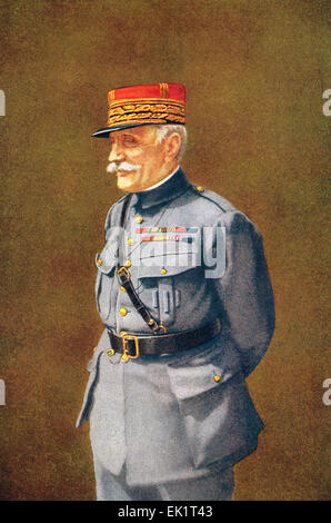 This illustration dates to 1916 and shows General Ferdinand Foch (1851-1929). He served as Marshal of France and commander general during the closing months of  World War I. Historians credit Foch as the leader most responsible for the Allied victory. Stock Photo