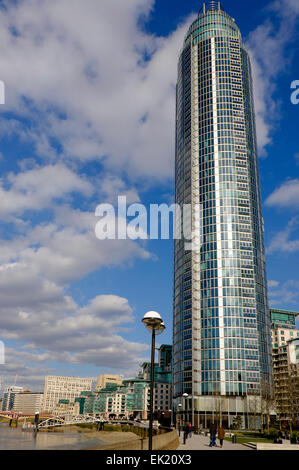 27 March 2015 - Nine Elms, London: The Tower, One St. George Wharf, Nine Elms, Vauxhall, London Stock Photo