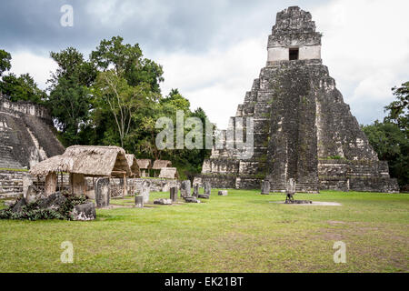 Jaguar Temple, Tikal, Guatemala Stock Photo