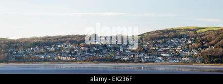 View over Morecambe Bay with view to Grange over Sands, Cumbria. Stock Photo