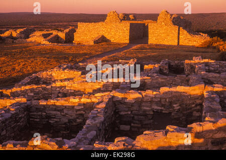 Spanish Church of San Buenaventura, Gran Quivira, Salinas Pueblo Missions National Monument, New Mexico, USA Stock Photo