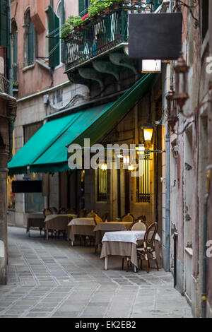 Sidewalk Cafe, Venice, Italy Stock Photo