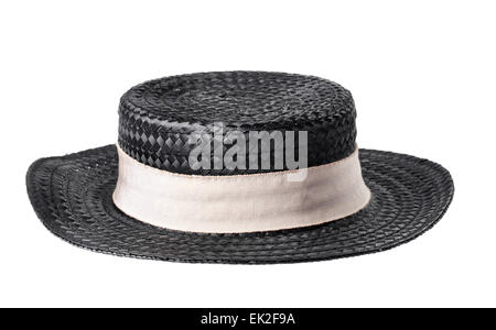 Wicker straw hat isolated on white background Stock Photo - Alamy