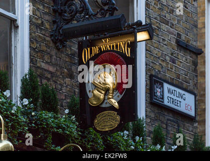 Ye Olde Watling Pub, London Stock Photo