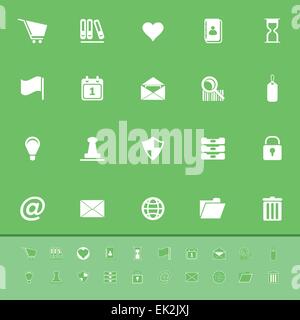 General folder color icons on green background, stock vector Stock Vector