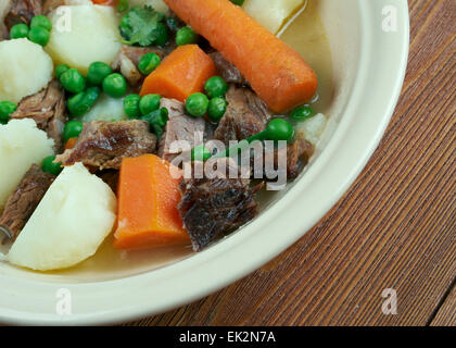 Navarin  - French ragoût (stew) of lamb or mutton. Stock Photo