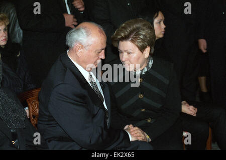 Russia. Moscow. The funeral of Raisa Gorbacheva. Mikhail Gorbachev ...