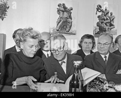 Soviet Culture Minister Yekaterina Furtseva left and writers Chinghiz ...