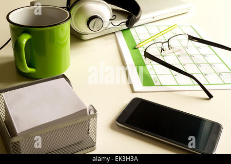 Organizing business and personal tasks and meetings Stock Photo