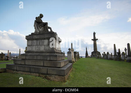 The grave and memorial of Charles Tennant at Glasgow Necropolis. Stock Photo