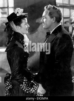 Katharine Hepburn, Spencer Tracy, on-set of the Film 'Sea of Grass', 1947 Stock Photo