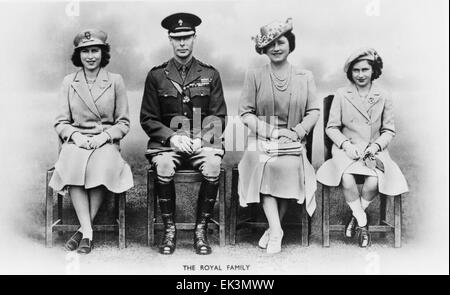Portrait of King George VI and his family Stock Photo - Alamy
