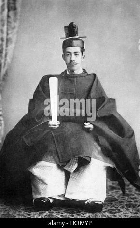 Emperor Meiji of Japan, Portrait, circa 1880's Stock Photo
