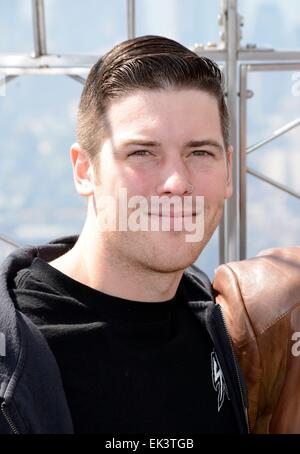 New York, NY, USA. 6th Apr, 2015. Zack Merrick at a public appearance for All Time Low Promotes New Album FUTURE HEARTS, Empire State Building, New York, NY April 6, 2015. Credit:  Derek Storm/Everett Collection/Alamy Live News Stock Photo