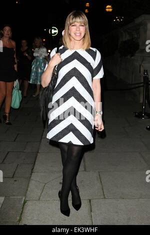 British television presenter Lorraine Kelly's 30th anniversary party - Arrivals Featuring: Kate Garraway Where: London, United Kingdom When: 02 Oct 2014 Stock Photo