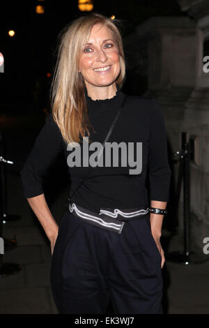 British television presenter Lorraine Kelly's 30th anniversary party - Arrivals Featuring: Fiona Phillips Where: London, United Kingdom When: 02 Oct 2014 Stock Photo