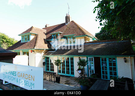 The Pines Garden Tea Room & Museum, Beach Road, St Margaret's at Cliffe, St Margaret's Bay, Dover, White Cliffs Country, Kent, England, United Kingdom Stock Photo