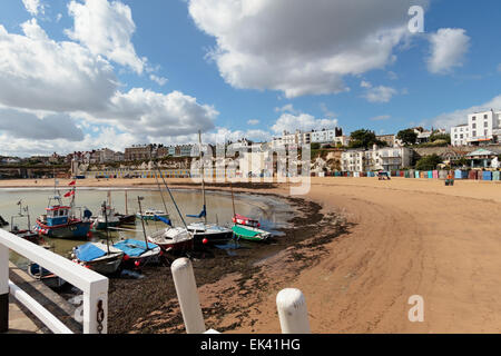 Broadstairs Harbour, Viking Beach and Bay, Broadstairs, Thanet, Kent England, United Kingdom Stock Photo